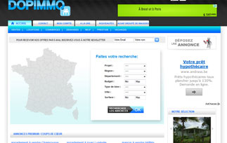 page d'accueil dopimmo