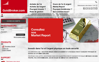 page d'accueil Gold Broker
