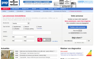 page d'accueil pap