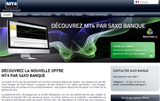 page d'accueil saxobanque